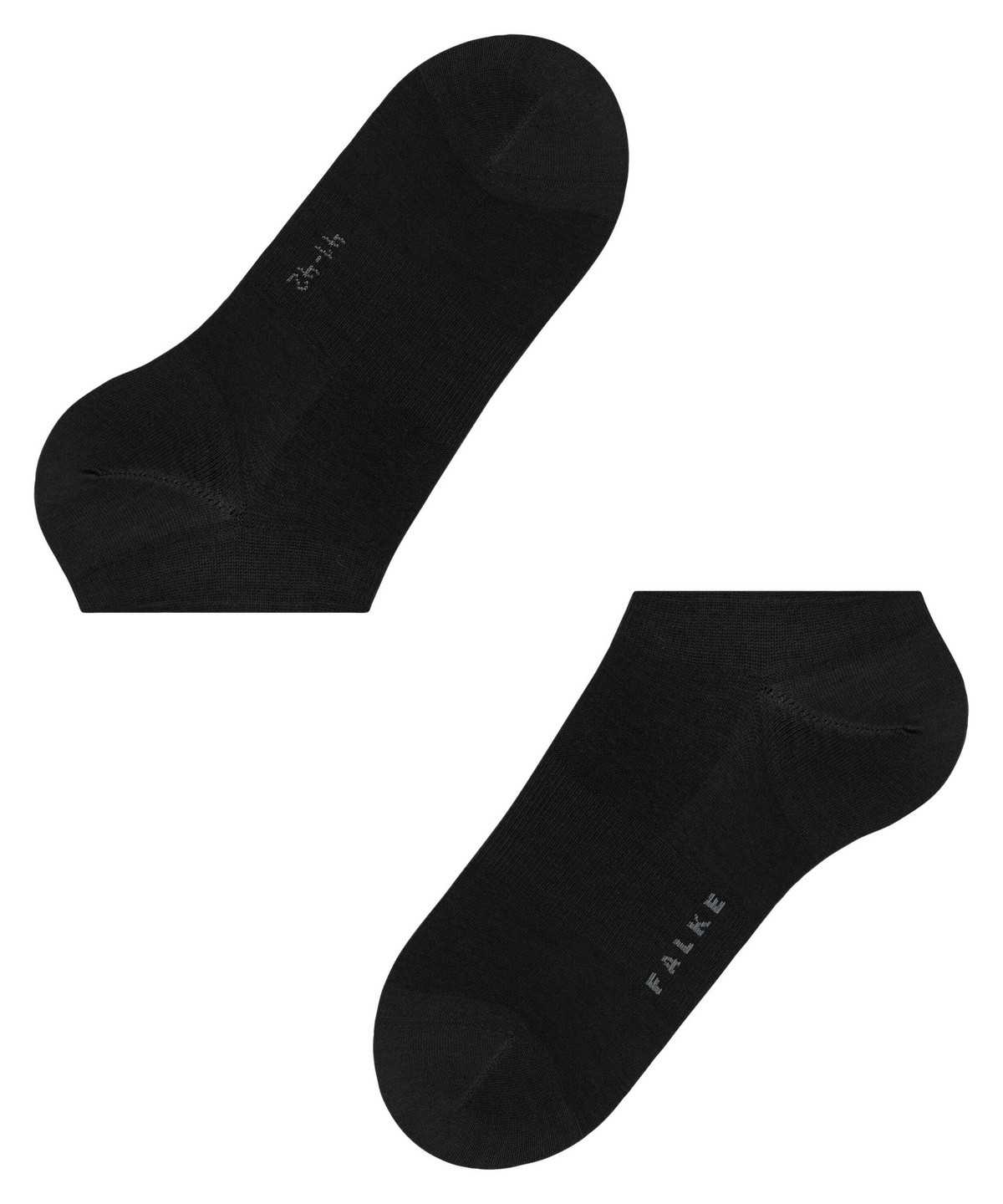 Falke ClimaWool Invisibles No Show Socks Heren Zwart | HLI-409783