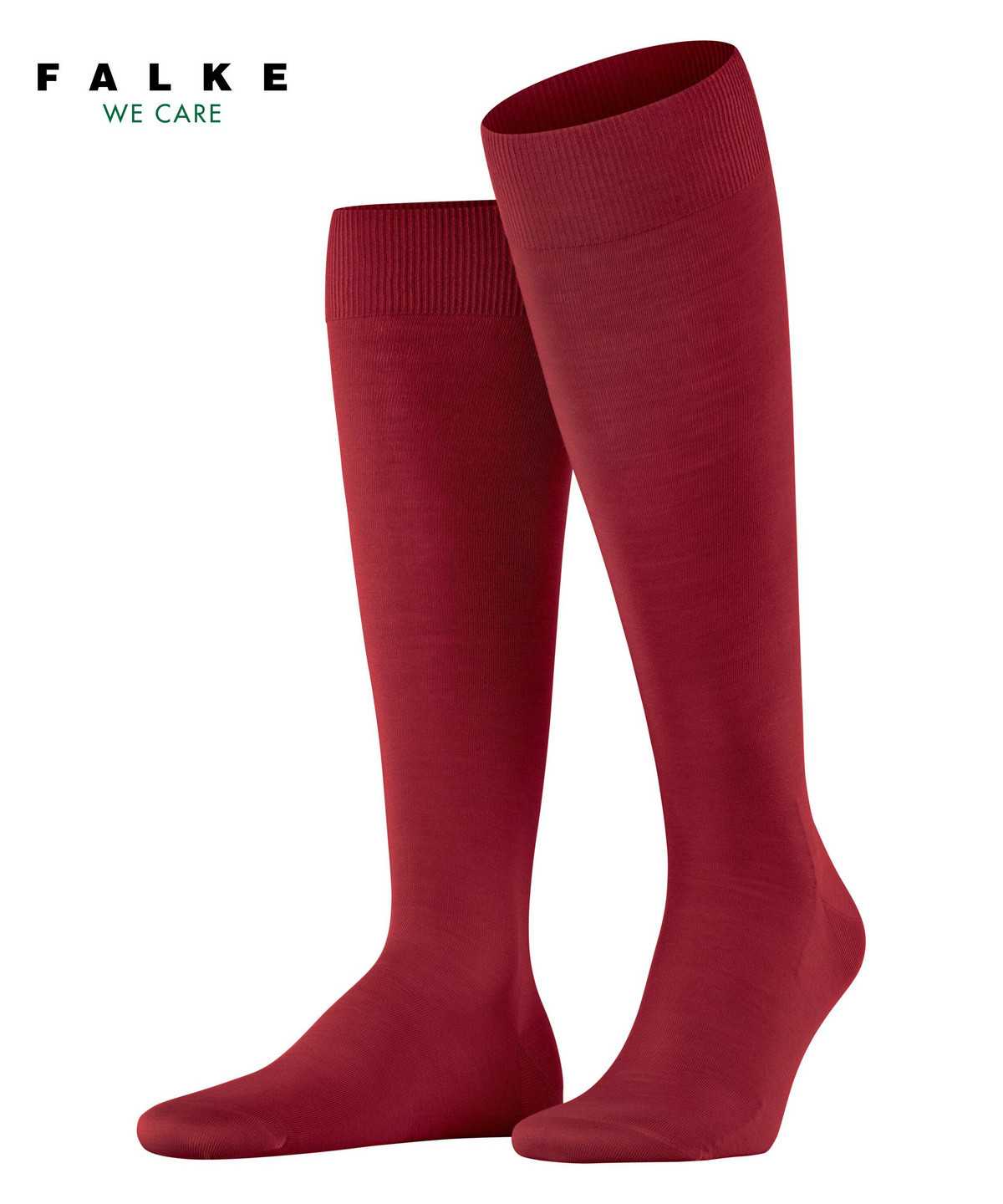 Falke ClimaWool Knee-high Socks Sokken Heren Rood | IHJ-095672