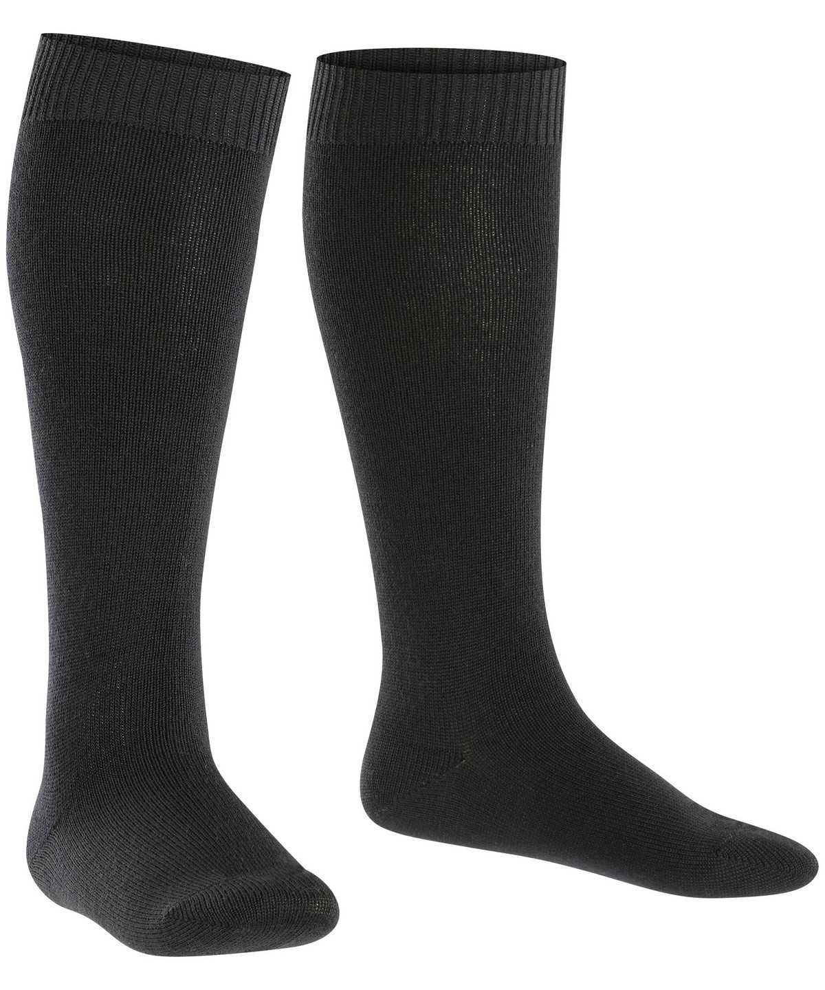 Falke Comfort Wool Knee-high Socks Sokken Kinderen Zwart | HBY-360981