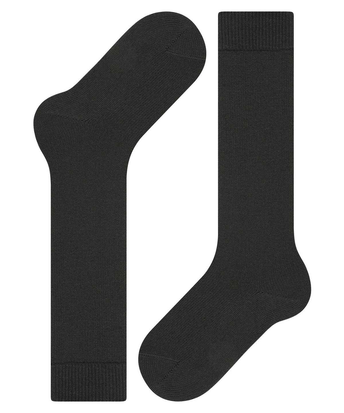 Falke Comfort Wool Knee-high Socks Sokken Kinderen Zwart | HBY-360981