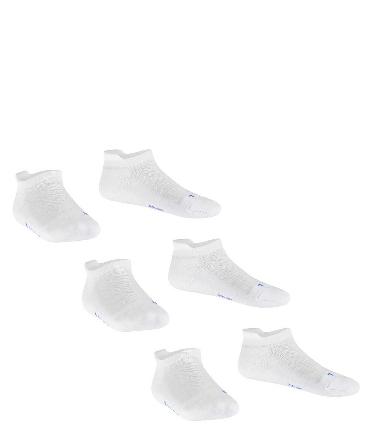 Falke Cool Kick 3-Pack Sneaker Socks Sokken Kinderen Wit | VOP-017498