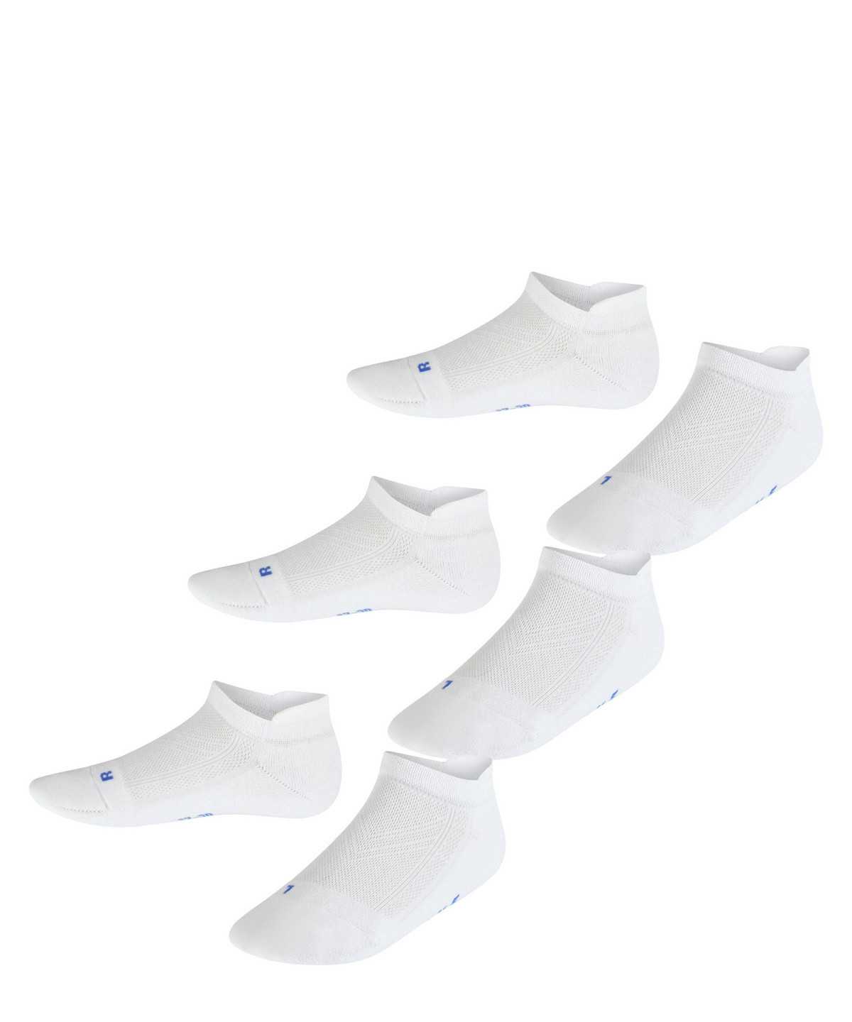 Falke Cool Kick 3-Pack Sneaker Socks Sokken Kinderen Wit | VOP-017498