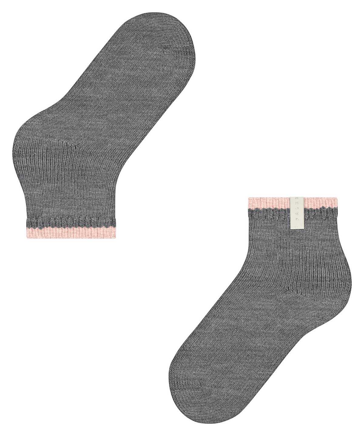 Falke Cosy Plush Short sock Sokken Dames Grijs | JQG-576328