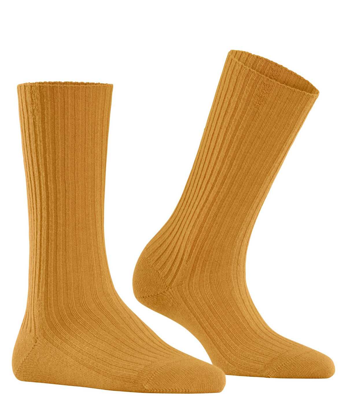 Falke Cosy Wool Boot Socks Sokken Dames Geel | CXB-318092