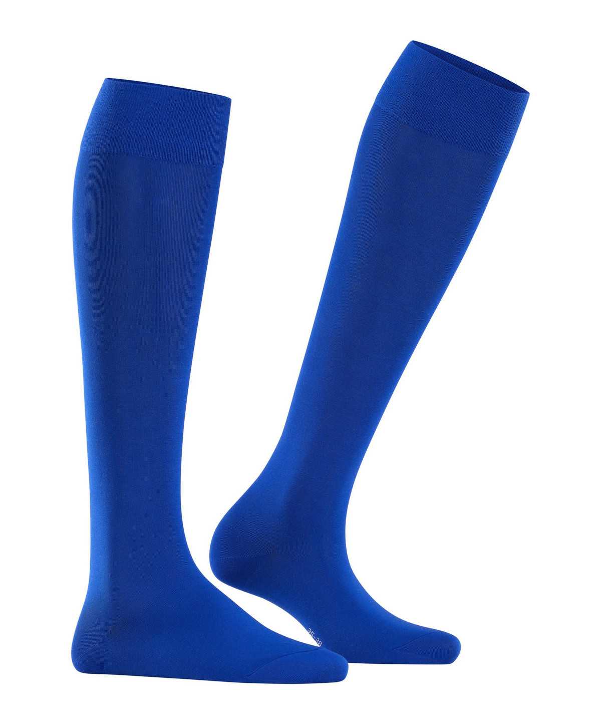 Falke Cotton Touch Knee-high Socks Sokken Dames Blauw | AOD-708659