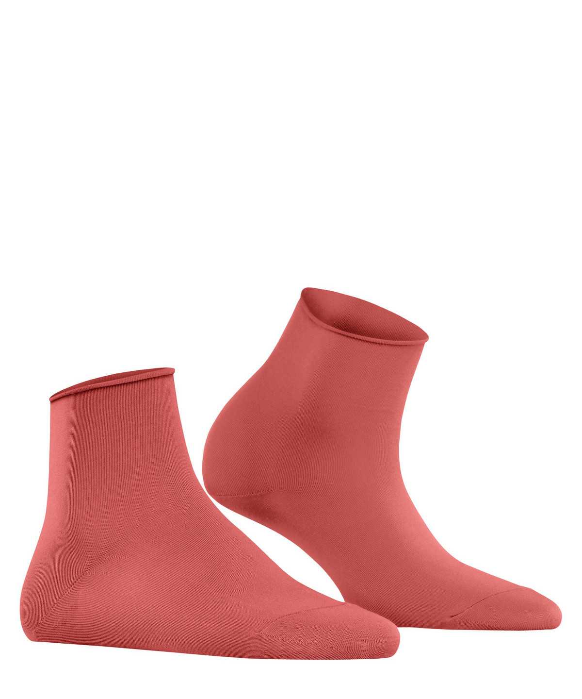 Falke Cotton Touch Short sock Sokken Dames Rood | XQM-249538