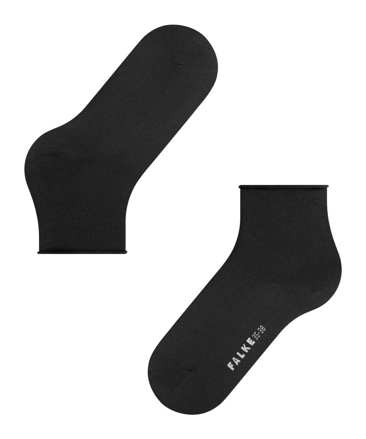 Falke Cotton Touch Short sock Sokken Dames Zwart | KPE-142630