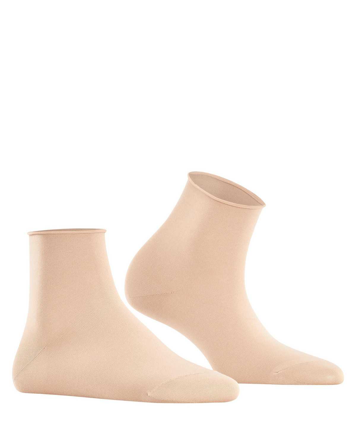 Falke Cotton Touch Short sock Sokken Dames Beige | BIS-057921