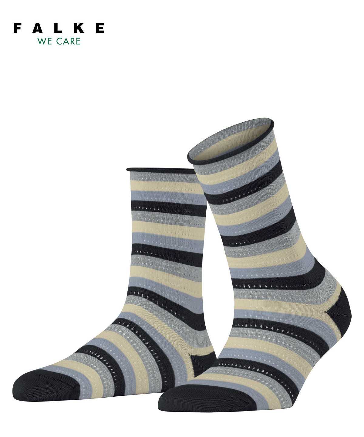 Falke Dopamine Stripe Socks Sokken Dames Zwart | GXQ-829067