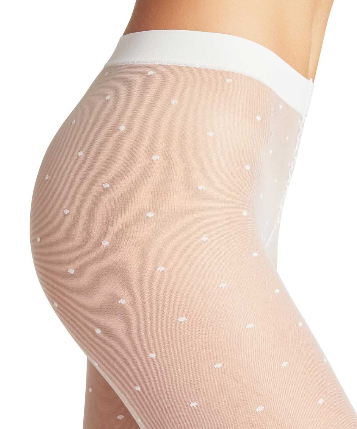 Falke Dot 15 DEN Tights Tights Dames Wit | GPC-491583