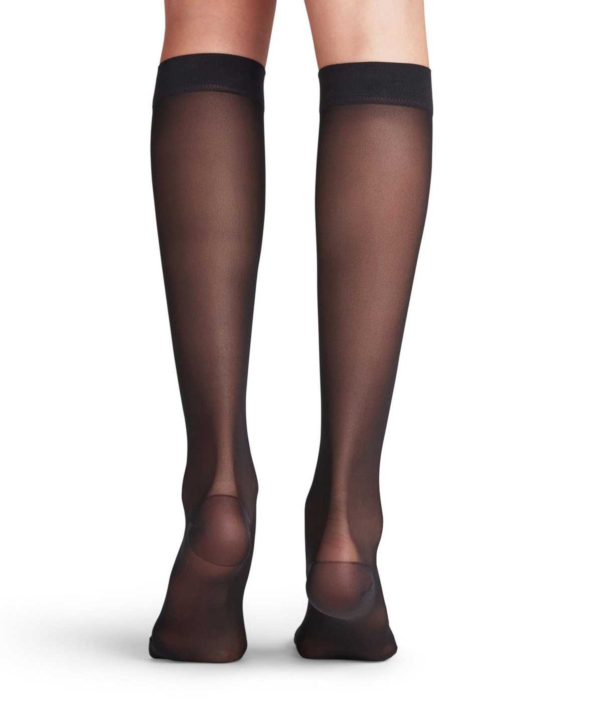 Falke Energize 30 DEN Knee-high Socks Sokken Dames Zwart | WJU-326419