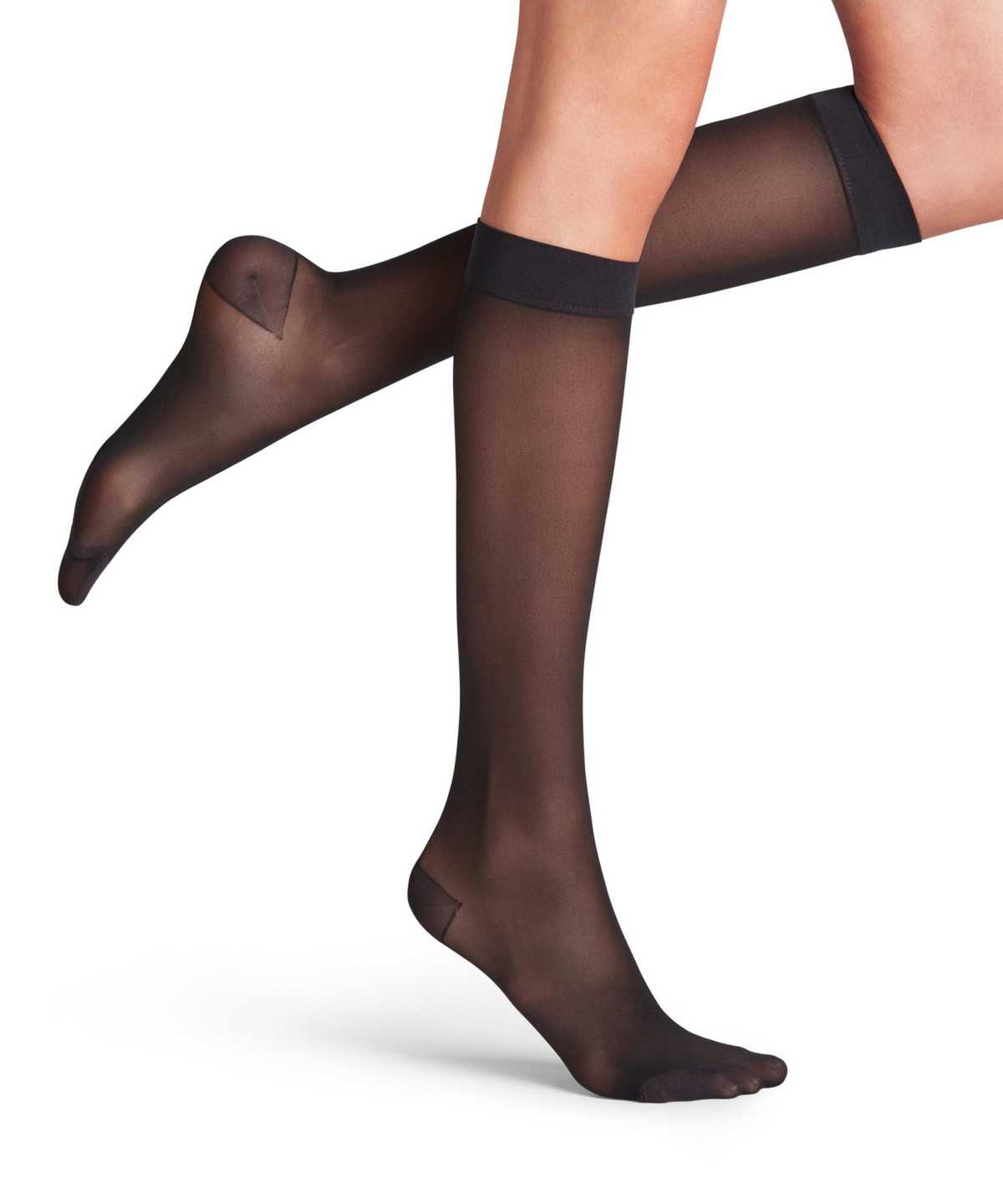 Falke Energize 30 DEN Knee-high Socks Sokken Dames Zwart | WJU-326419