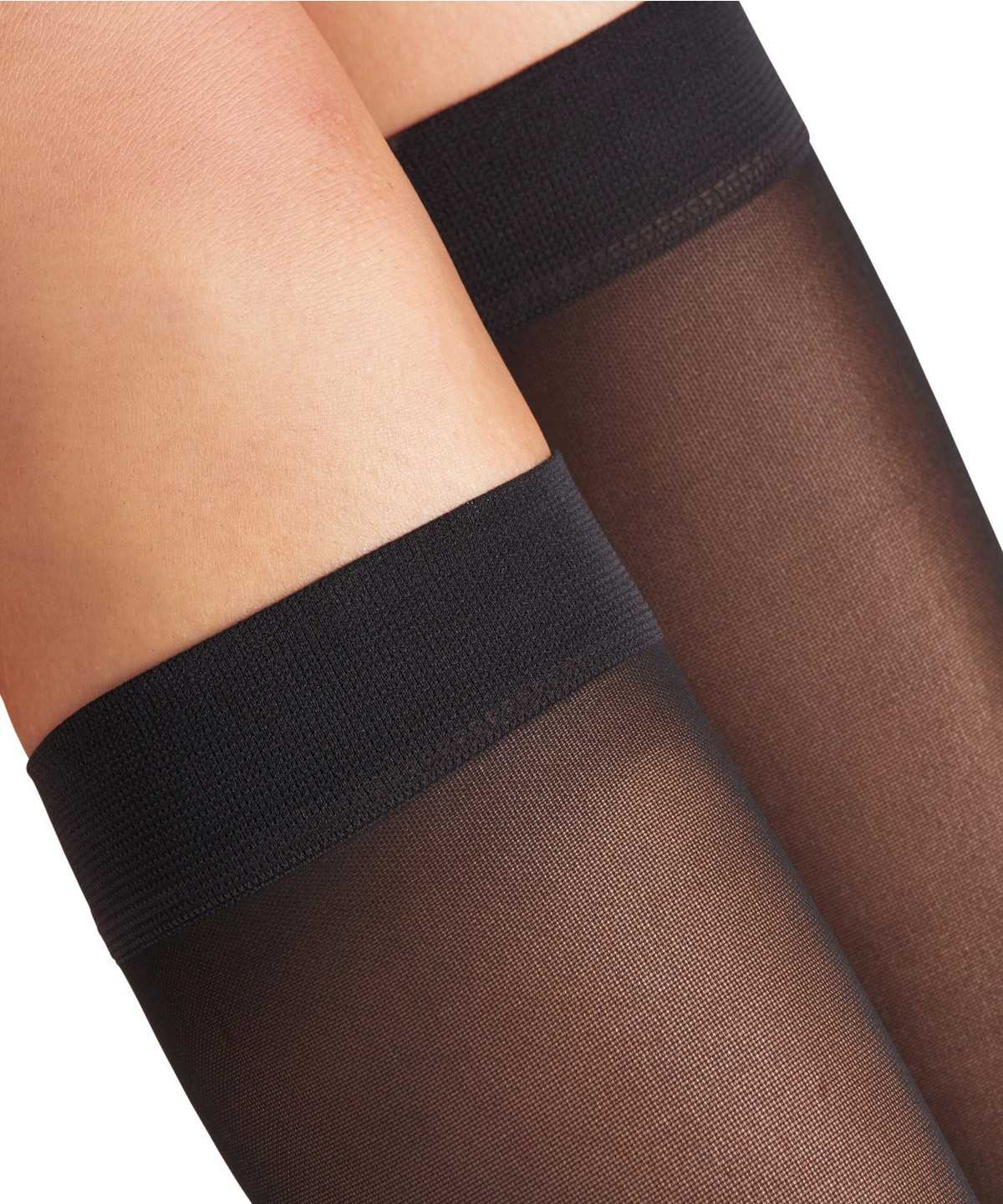 Falke Energize 30 DEN Knee-high Socks Sokken Dames Zwart | WJU-326419