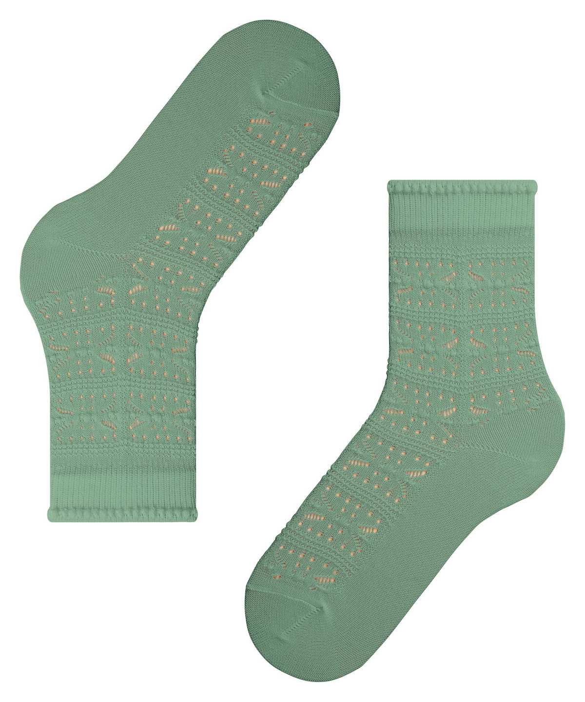 Falke Granny Square Socks Sokken Dames Groen | EGH-728903