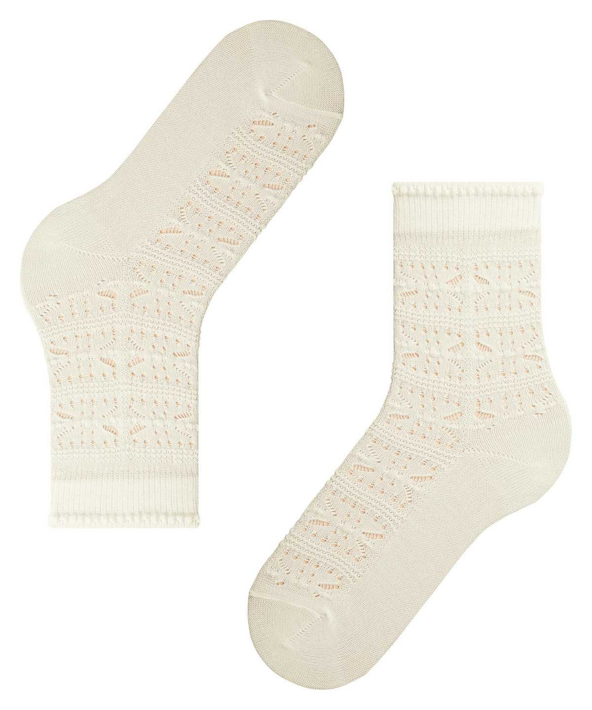 Falke Granny Square Socks Sokken Dames Wit | JLQ-075412