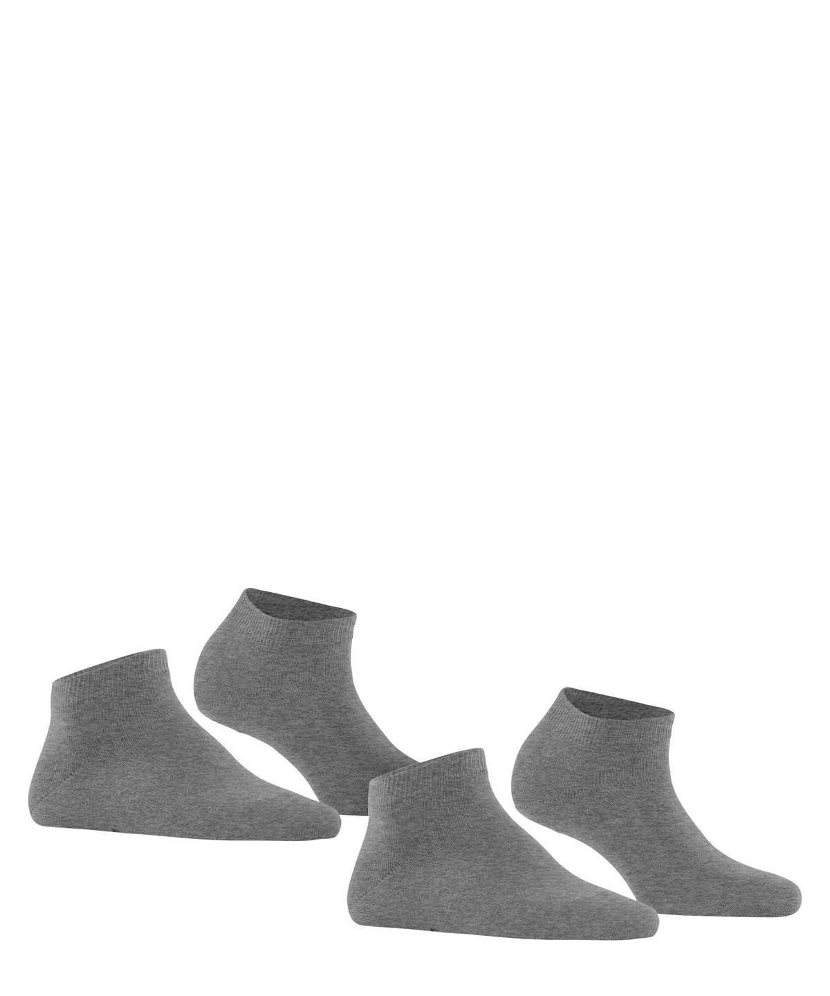 Falke Happy 2-Pack Sneaker socks Sokken Dames Grijs | JTZ-193740