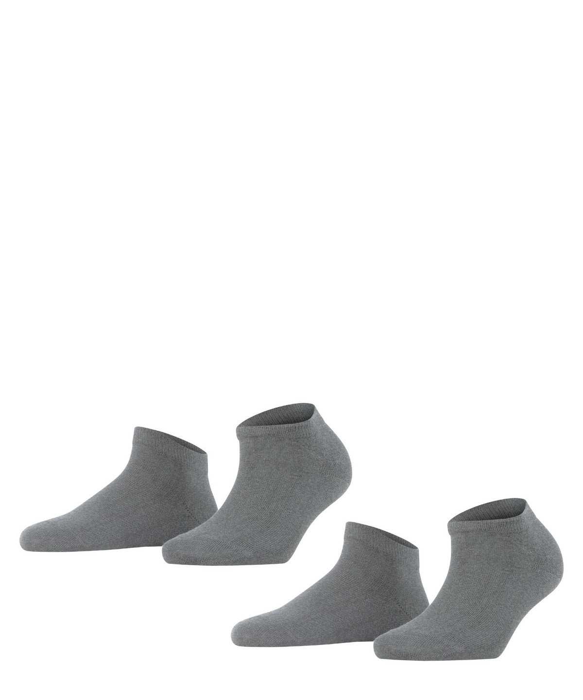 Falke Happy 2-Pack Sneaker socks Sokken Dames Grijs | JTZ-193740