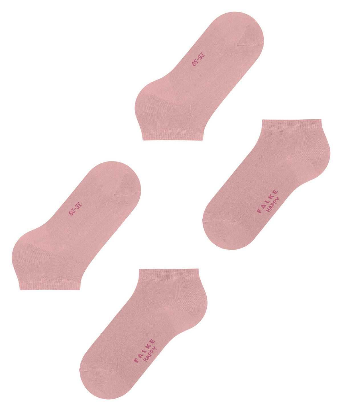 Falke Happy 2-Pack Sneaker socks Sokken Dames Roze | GHM-412375