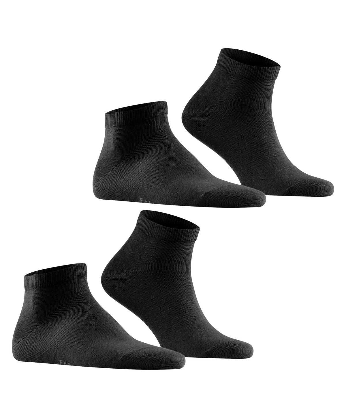 Falke Happy 2-Pack Sneaker socks Sokken Heren Zwart | BZK-753618