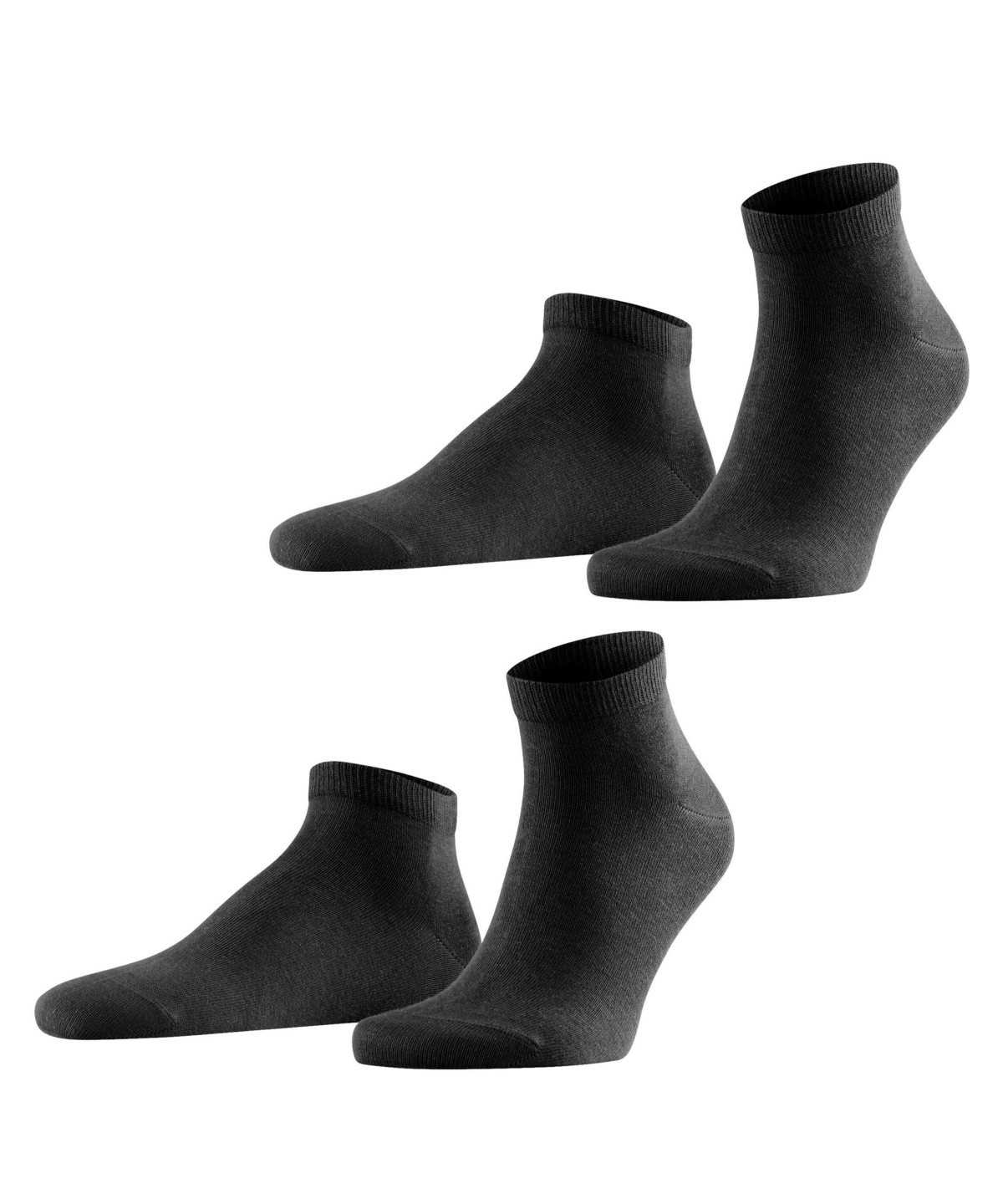 Falke Happy 2-Pack Sneaker socks Sokken Heren Zwart | BZK-753618