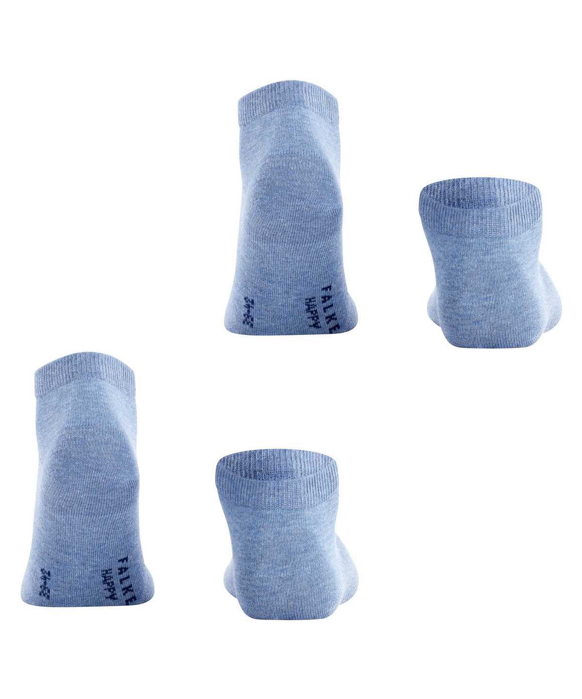 Falke Happy 2-Pack Sneaker socks Sokken Heren Blauw | HGR-582741