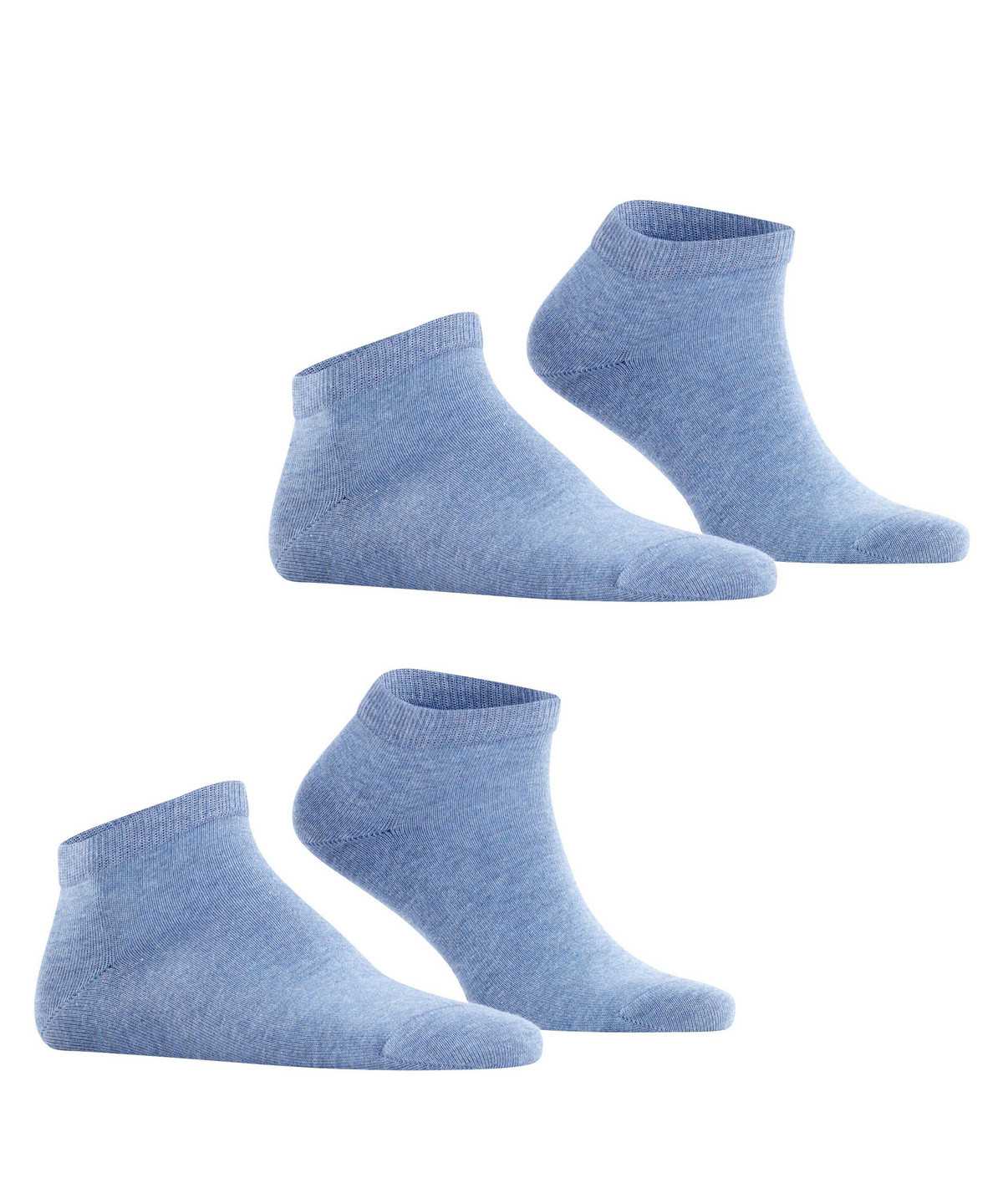 Falke Happy 2-Pack Sneaker socks Sokken Heren Blauw | HGR-582741