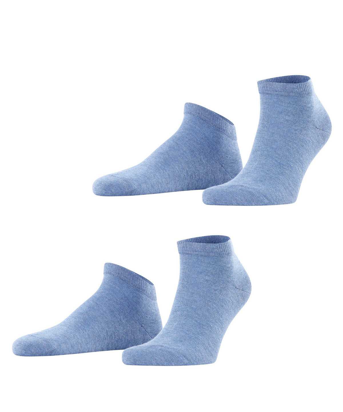 Falke Happy 2-Pack Sneaker socks Sokken Heren Blauw | HGR-582741