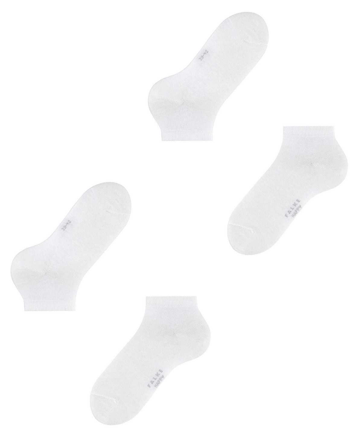 Falke Happy 2-Pack Sneaker socks Sokken Heren Wit | XVK-198572