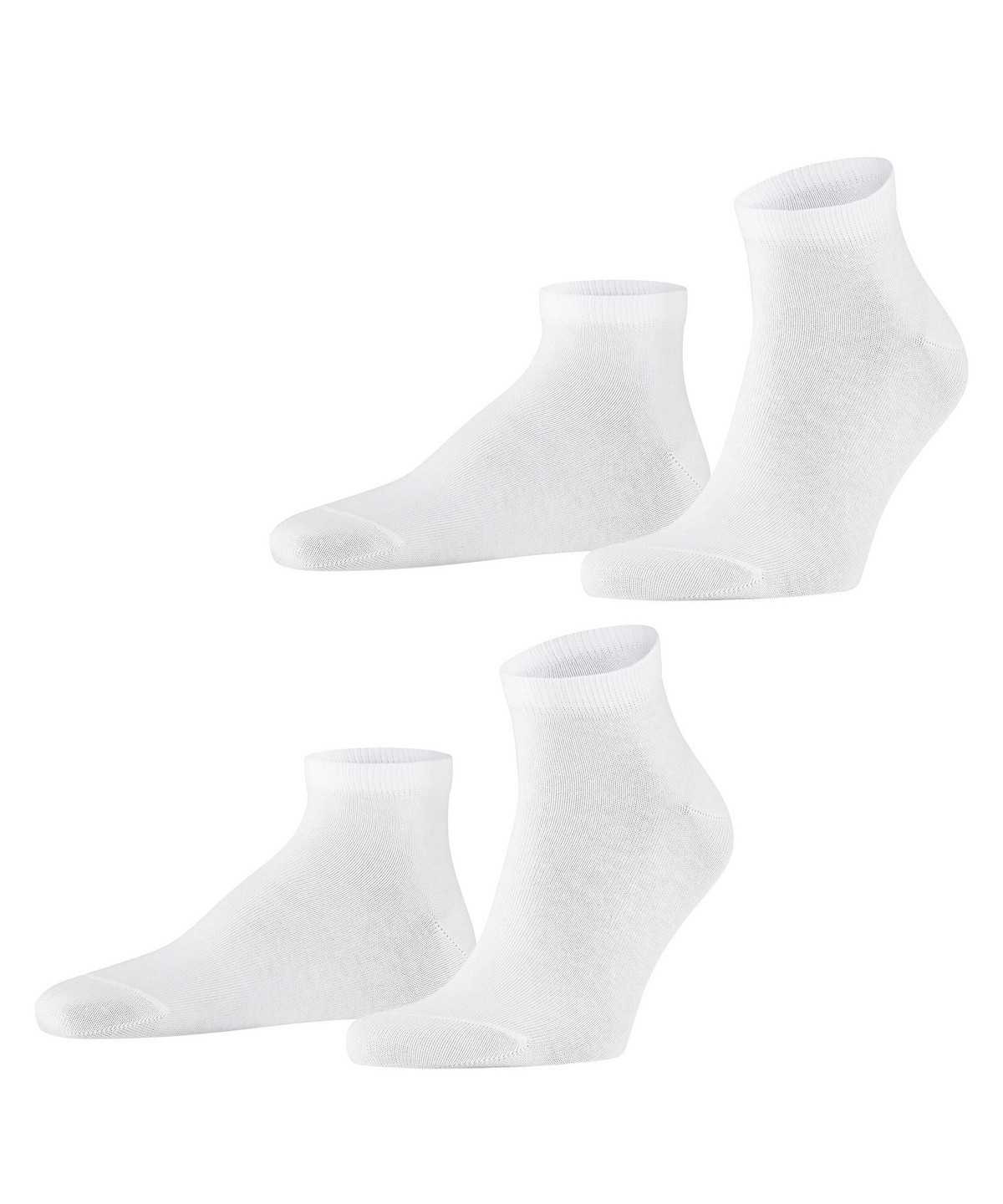 Falke Happy 2-Pack Sneaker socks Sokken Heren Wit | XVK-198572