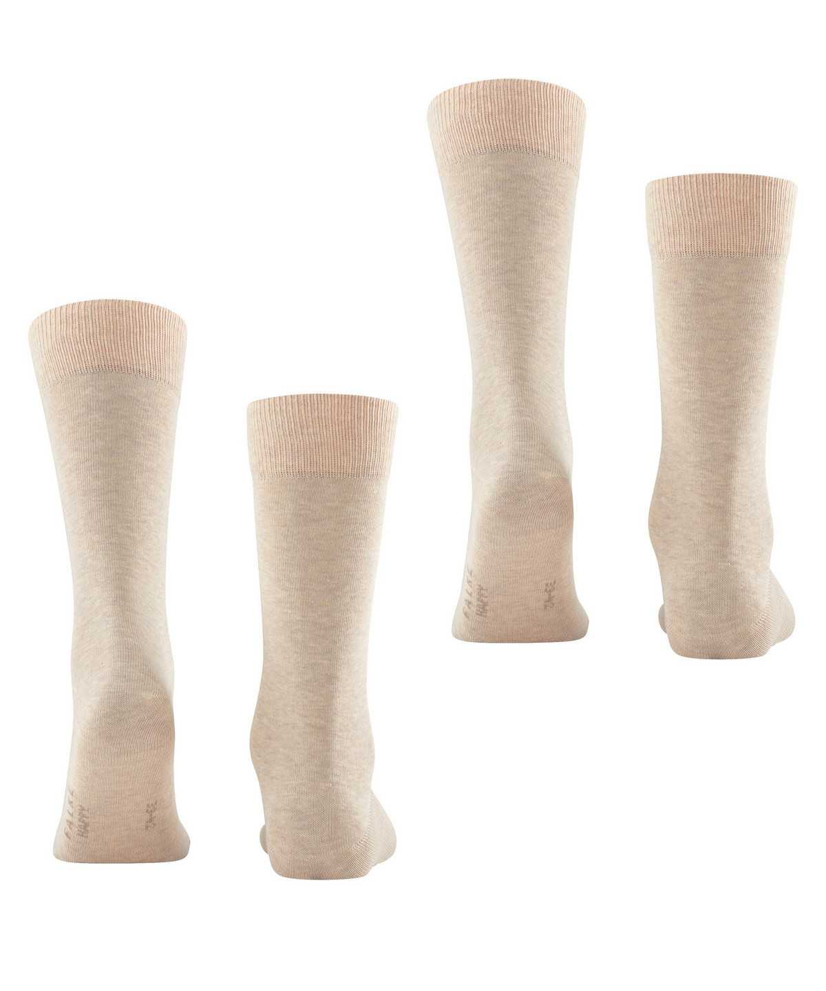 Falke Happy 2-Pack Socks Sokken Heren Beige | EDL-215349