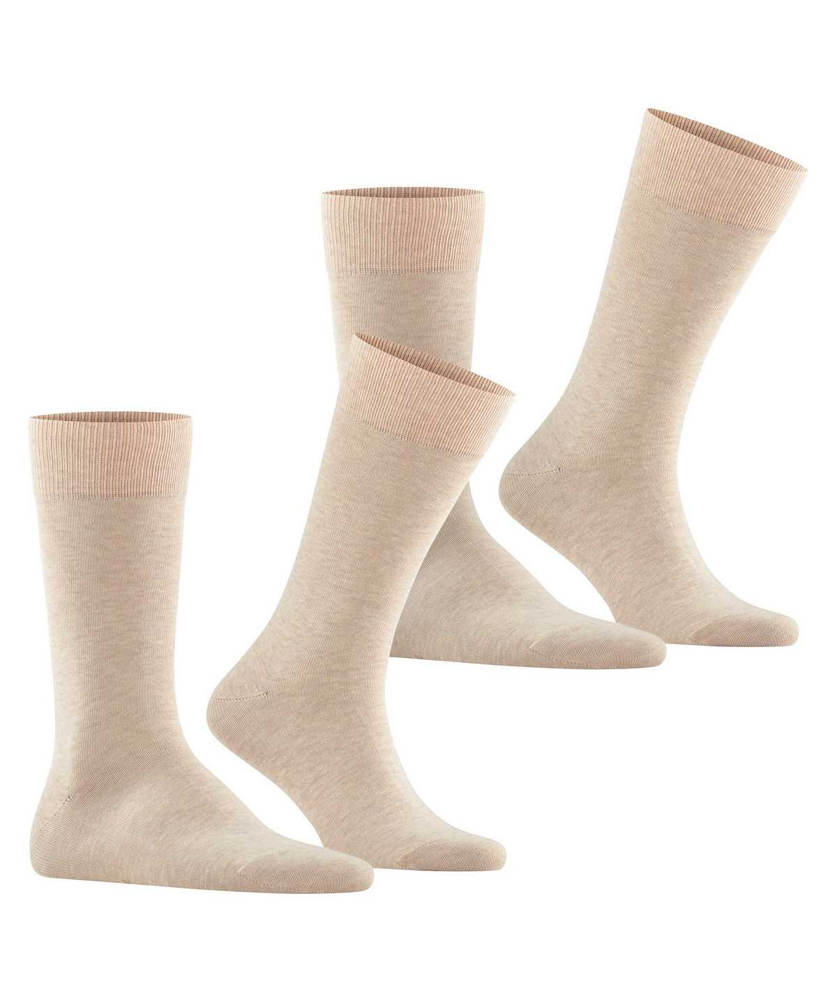 Falke Happy 2-Pack Socks Sokken Heren Beige | EDL-215349