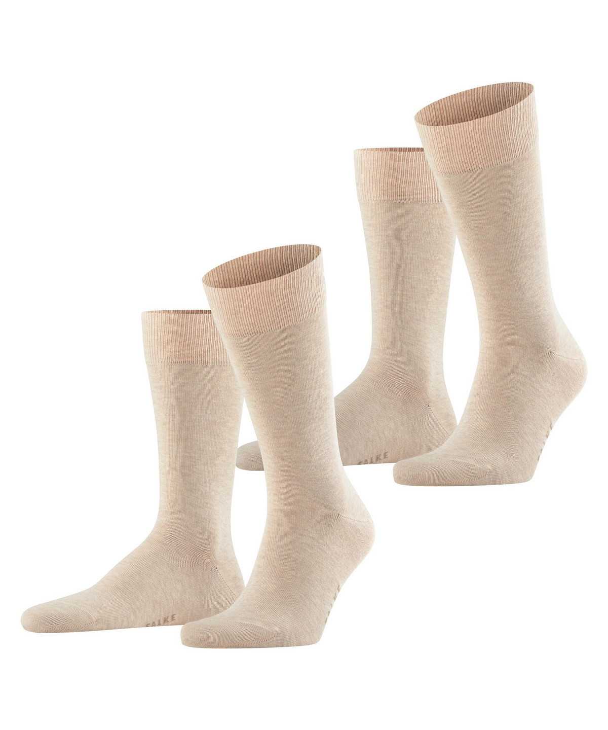 Falke Happy 2-Pack Socks Sokken Heren Beige | EDL-215349