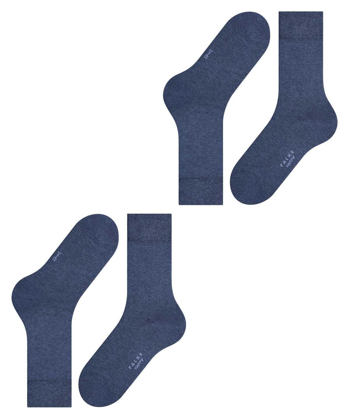 Falke Happy 2-Pack Socks Sokken Heren Blauw | PSJ-724019