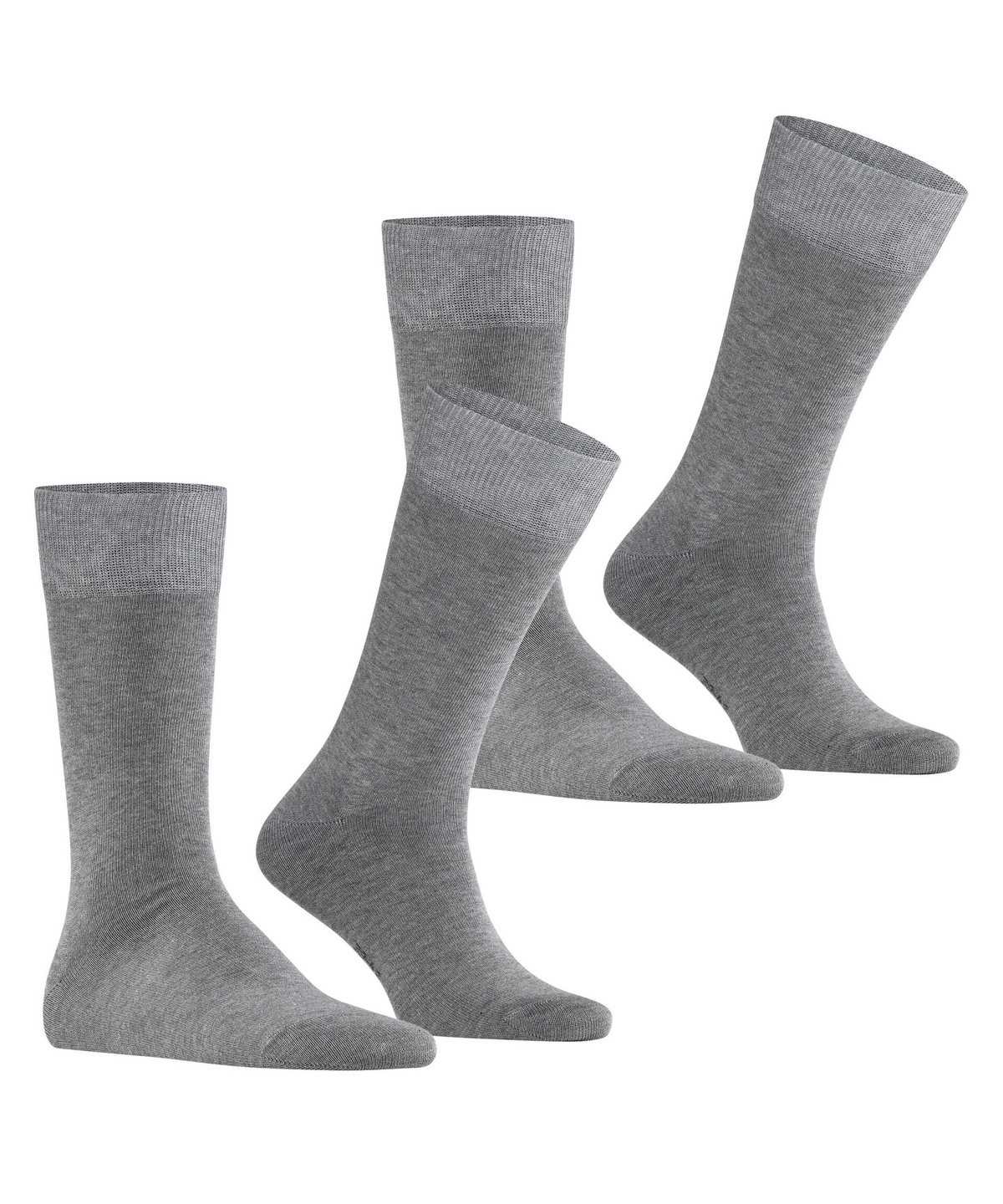 Falke Happy 2-Pack Socks Sokken Heren Grijs | KIY-813429