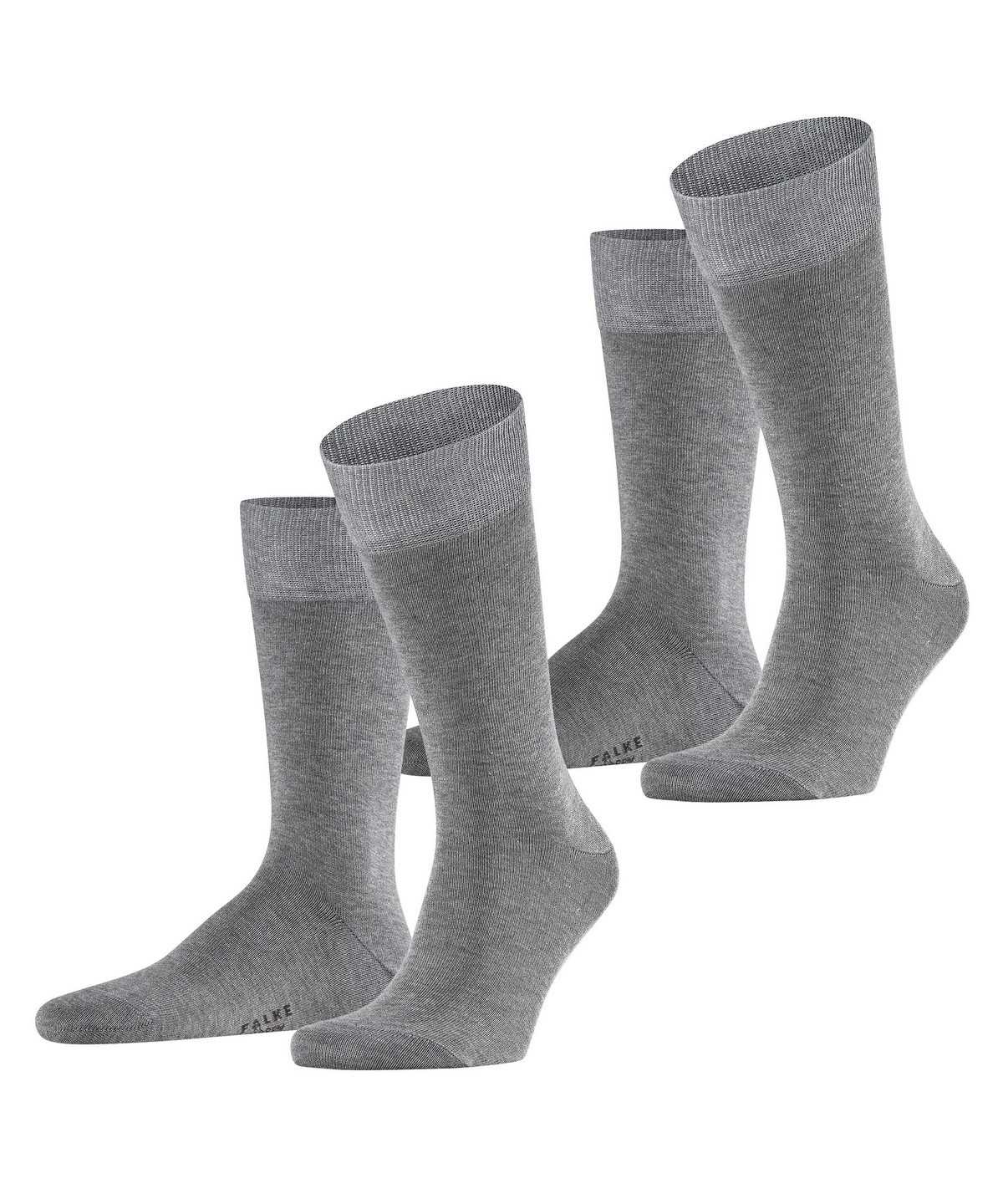 Falke Happy 2-Pack Socks Sokken Heren Grijs | KIY-813429