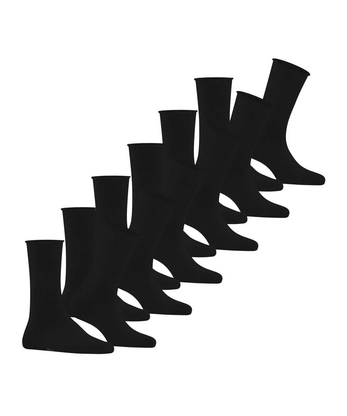 Falke Happy 6-Pack Socks Sokken Dames Zwart | HQE-078314