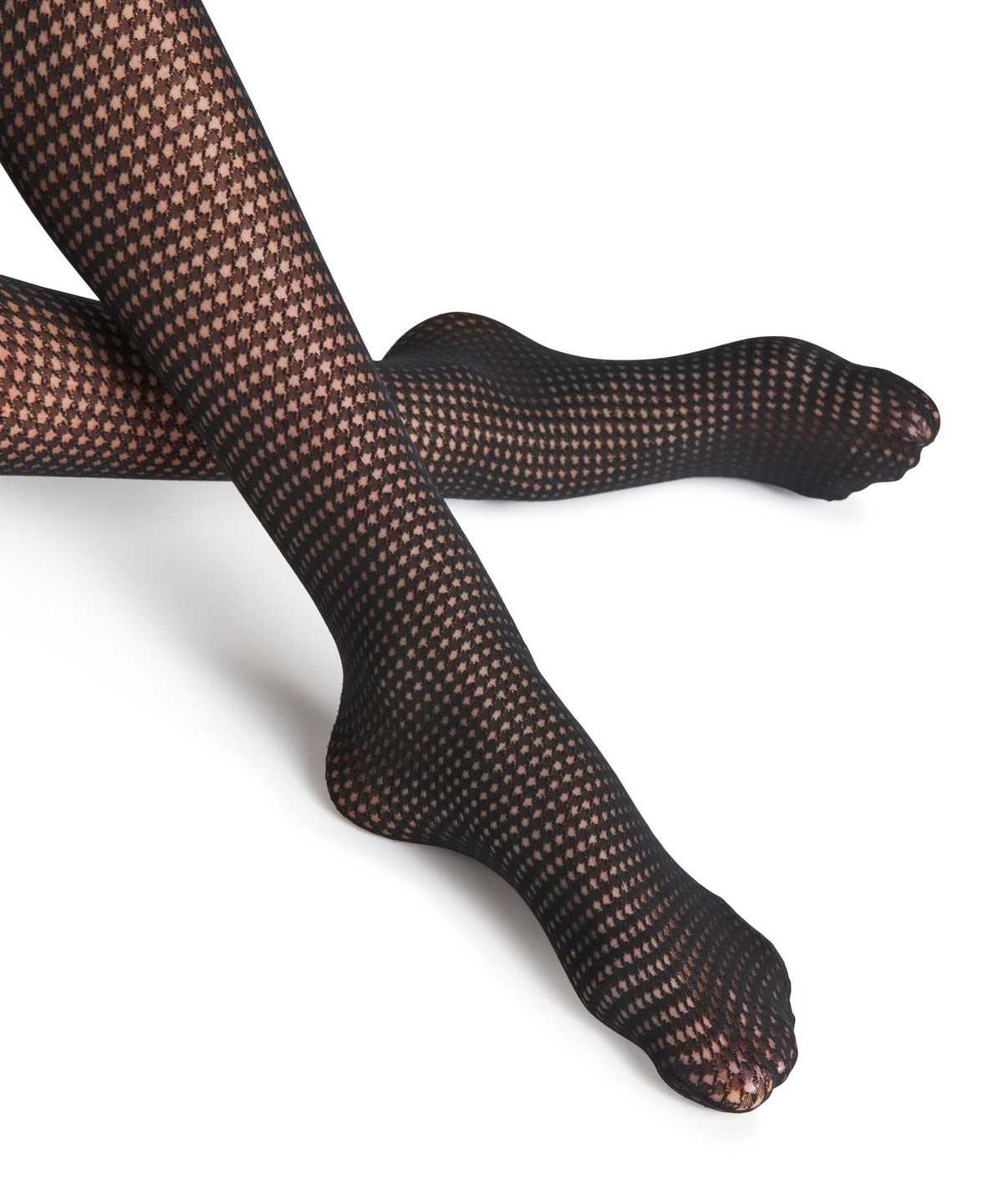 Falke Houndstooth 15 DEN Tights Tights Dames Zwart | LAF-597823