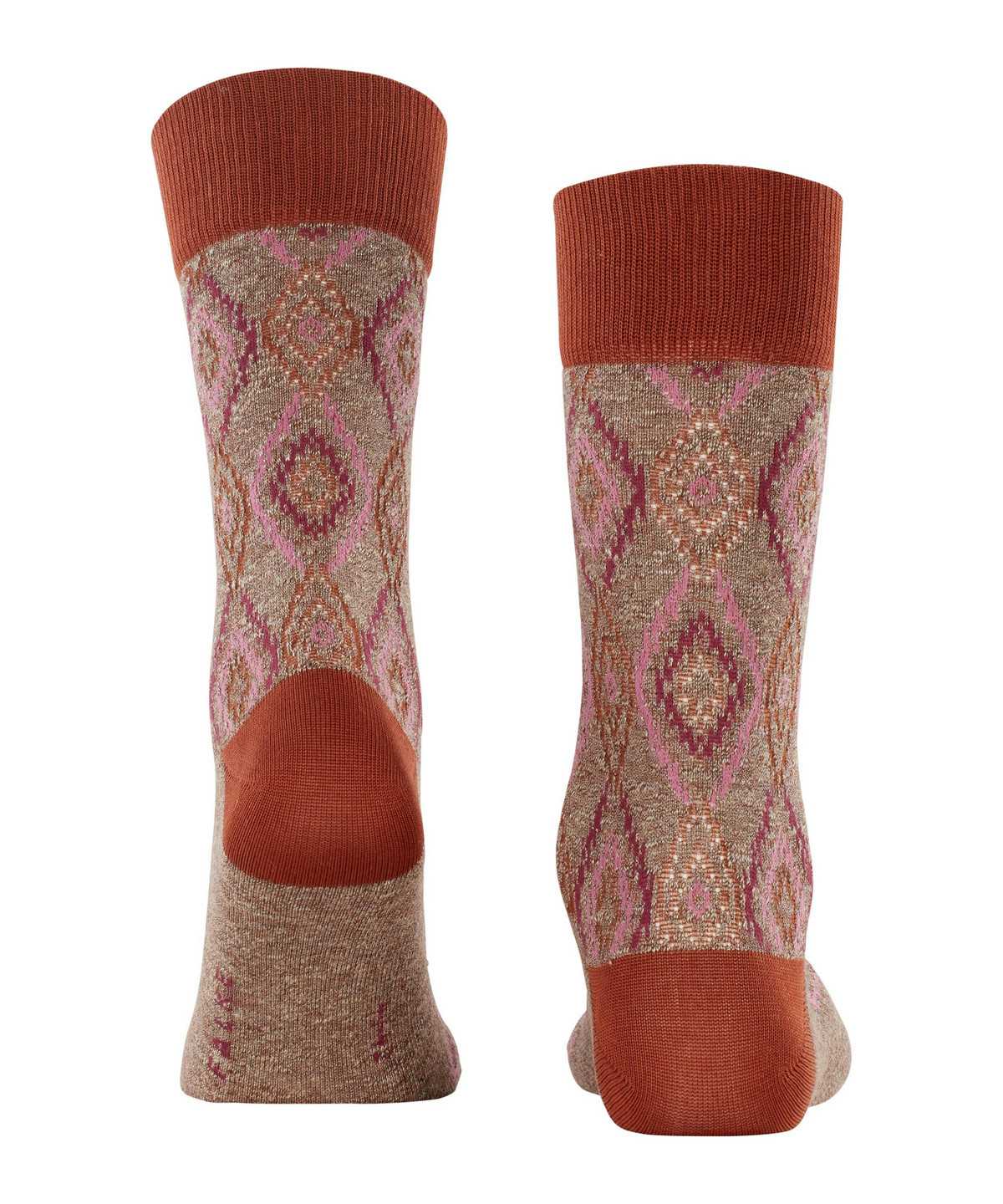 Falke Ikat Spell Socks Sokken Heren Bruin | ZMI-356071