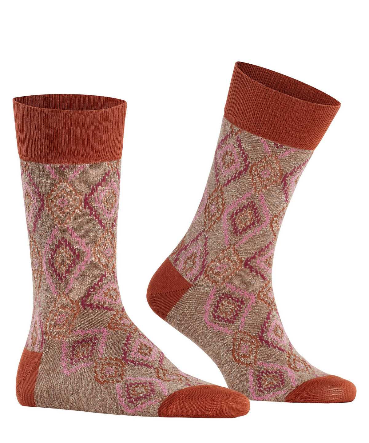 Falke Ikat Spell Socks Sokken Heren Bruin | ZMI-356071