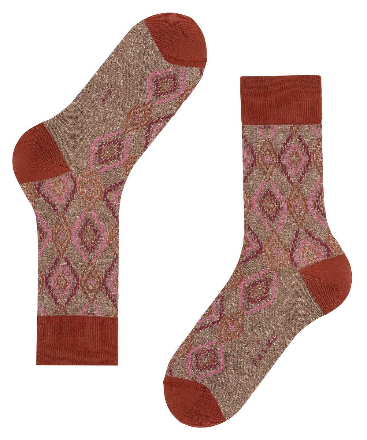 Falke Ikat Spell Socks Sokken Heren Bruin | ZMI-356071