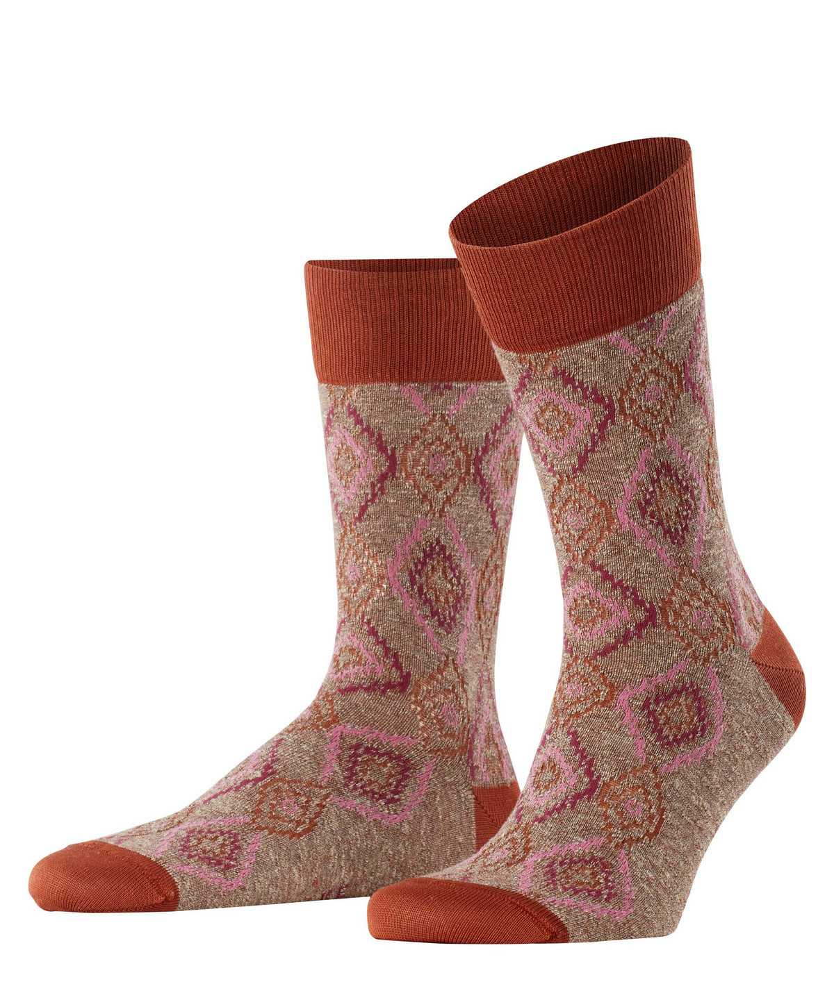 Falke Ikat Spell Socks Sokken Heren Bruin | ZMI-356071