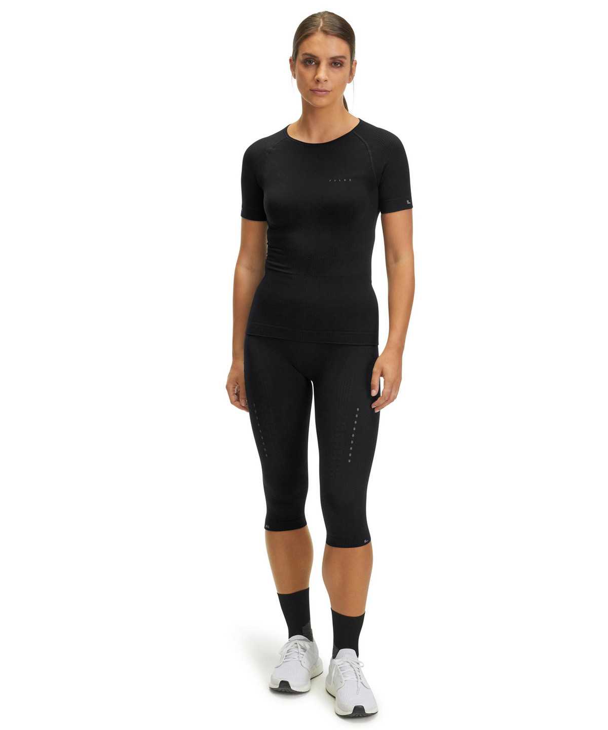 Falke Impulse Running T-Shirt Round-neck Health Overhemd Met Korte Mouwen Dames Zwart | MEO-592371