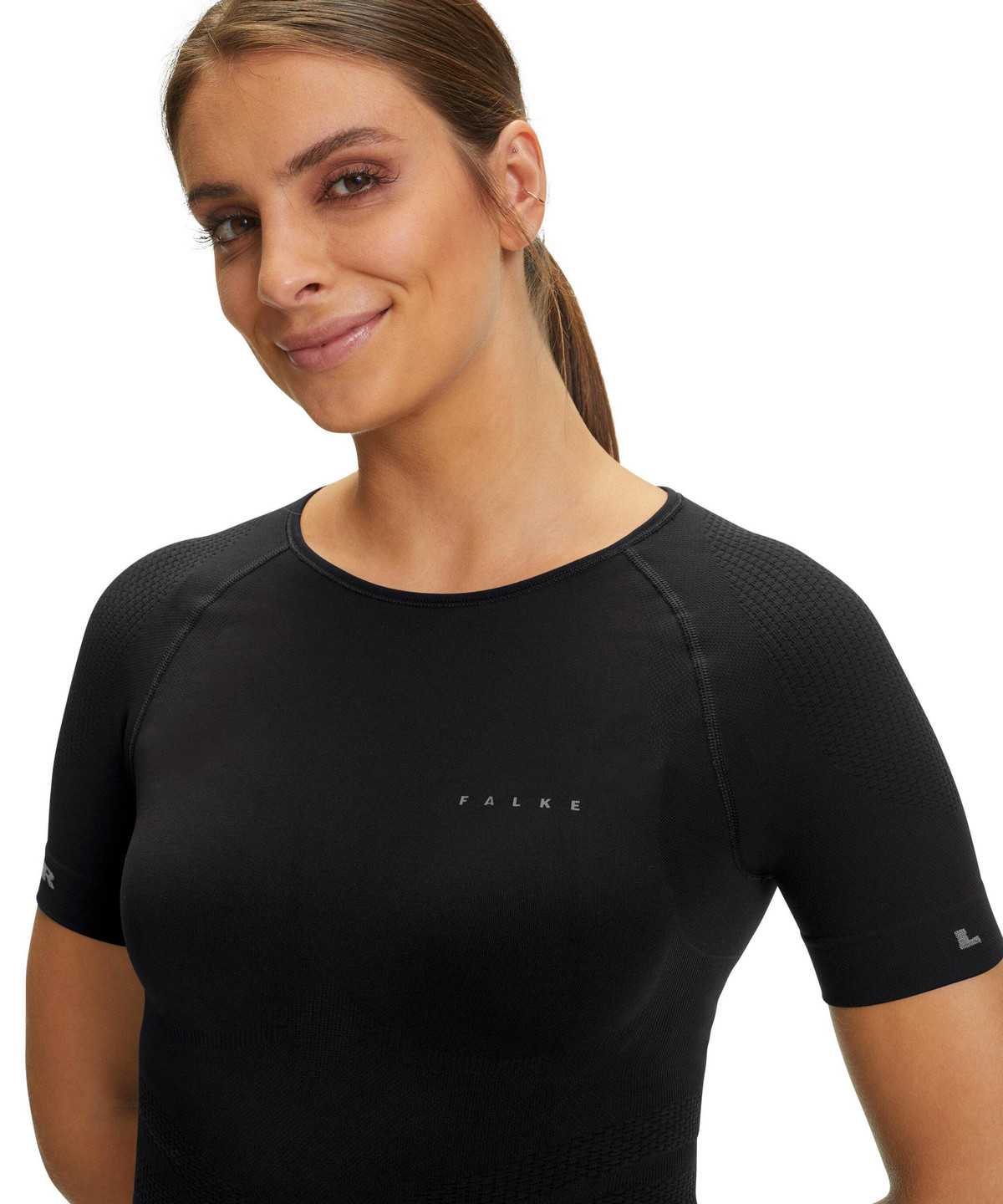 Falke Impulse Running T-Shirt Round-neck Health Overhemd Met Korte Mouwen Dames Zwart | MEO-592371