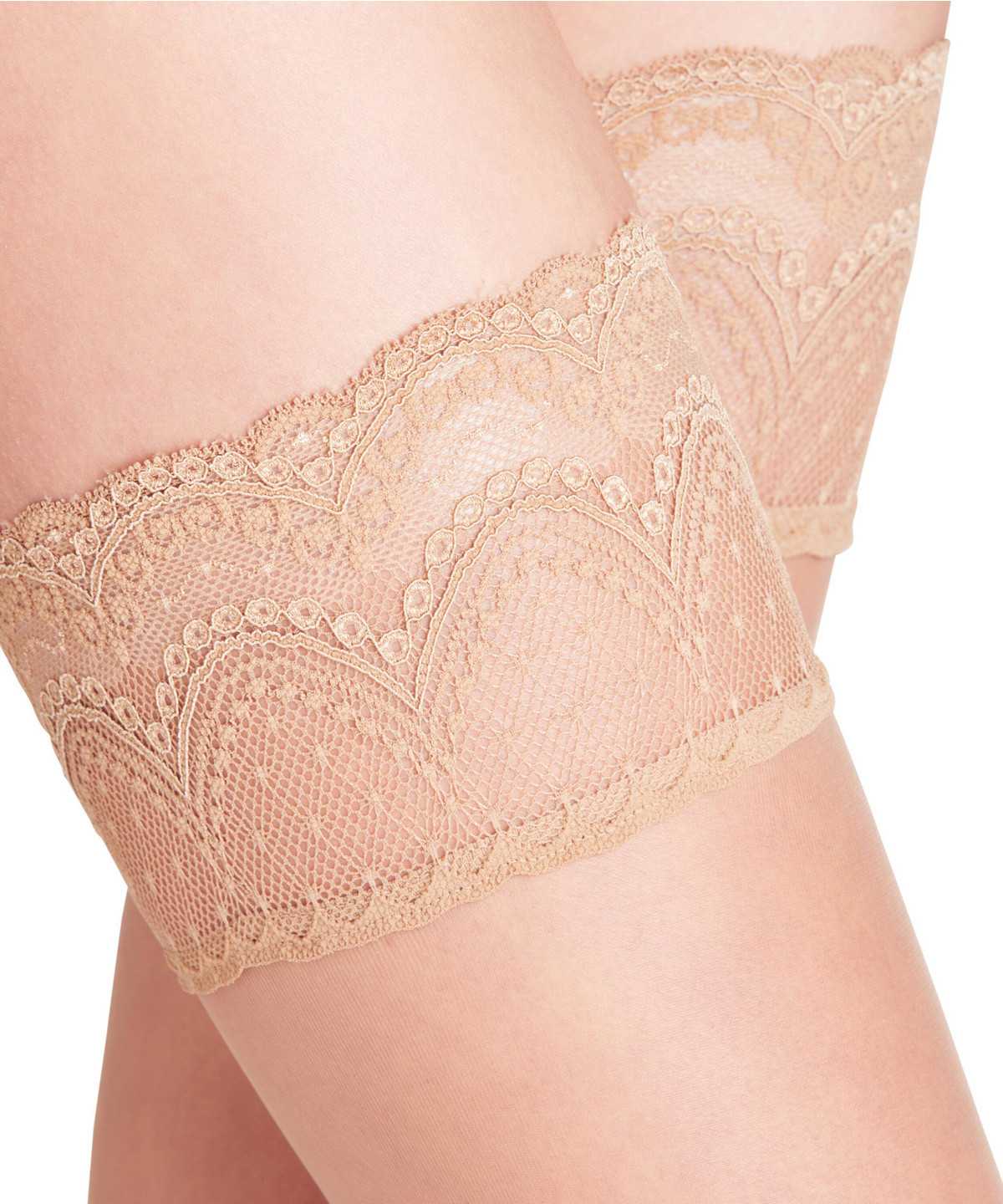 Falke Invisible Deluxe 8 DEN Stay-ups Thigh Highs Dames Bruin | HCQ-604789