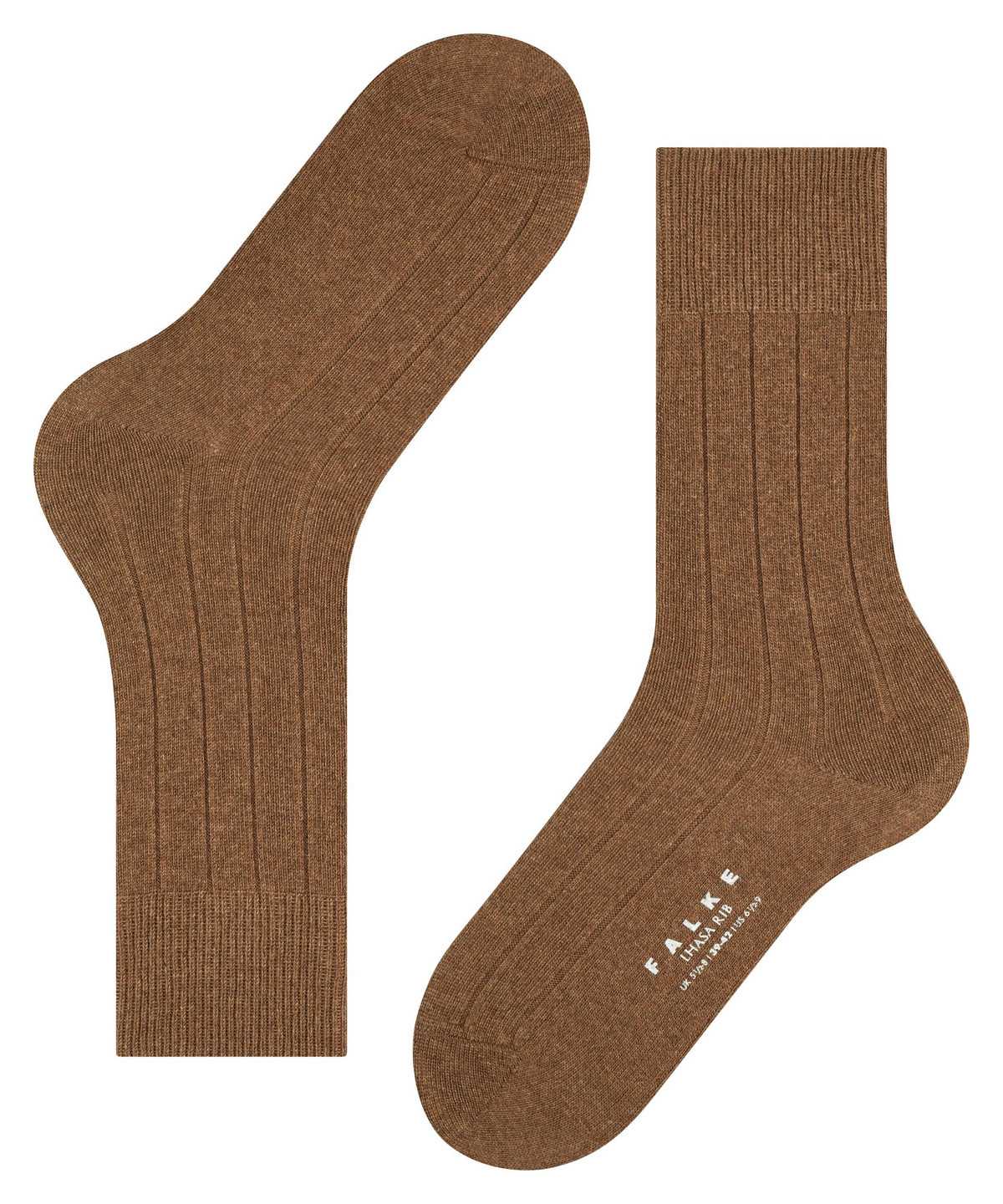 Falke Lhasa Rib Socks Sokken Heren Bruin | YUD-298013