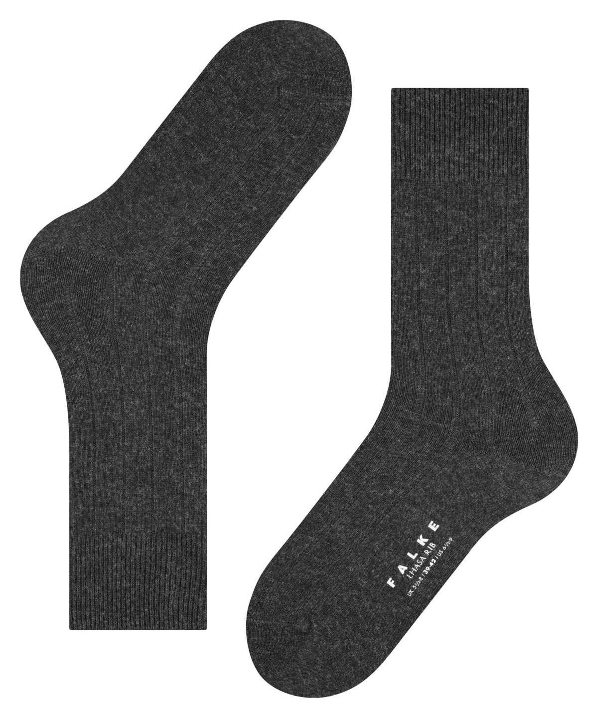 Falke Lhasa Rib Socks Sokken Heren Grijs | DUV-840759