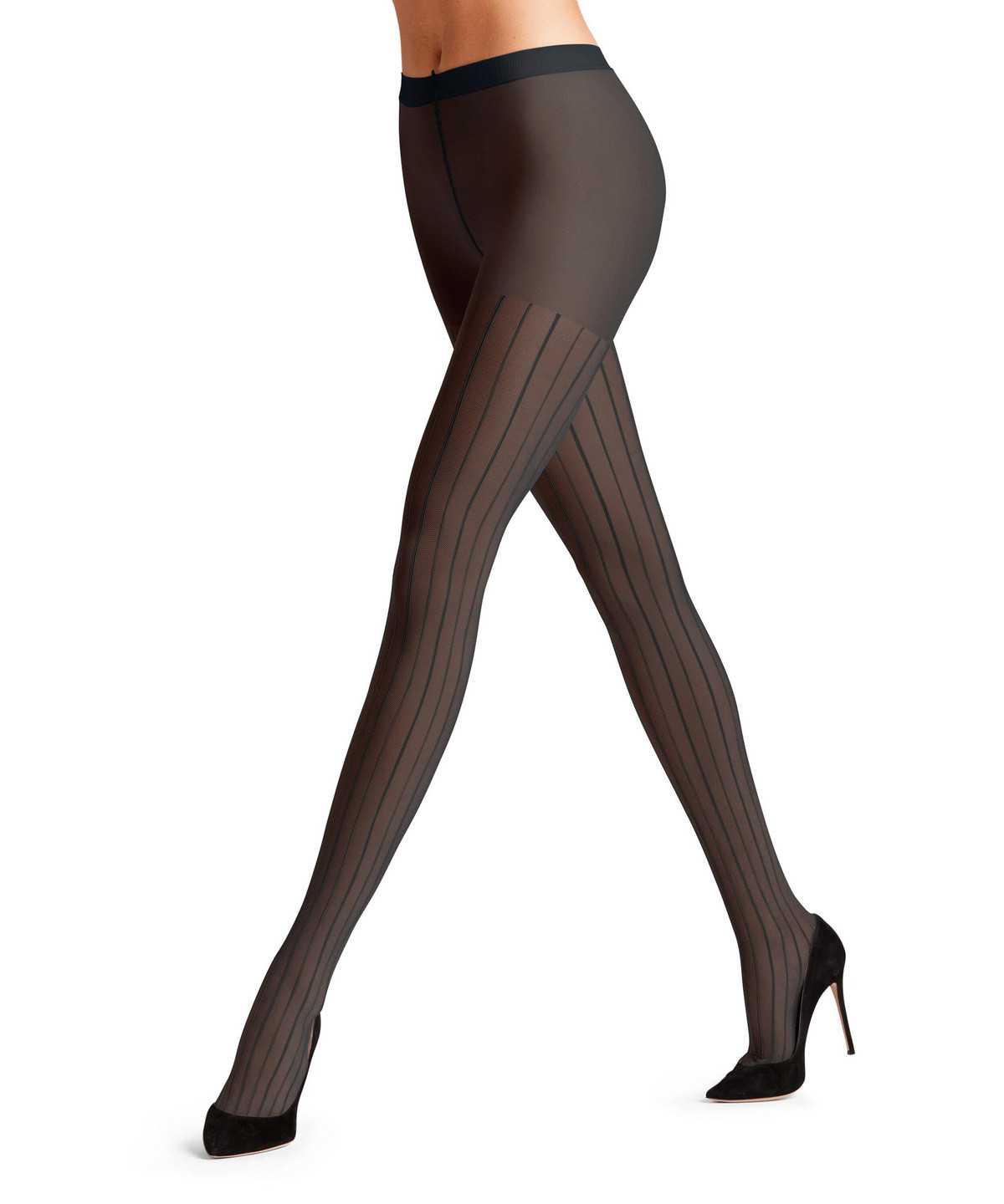 Falke Linear Lounge 25 DEN Tights Tights Dames Zwart | UHM-315928