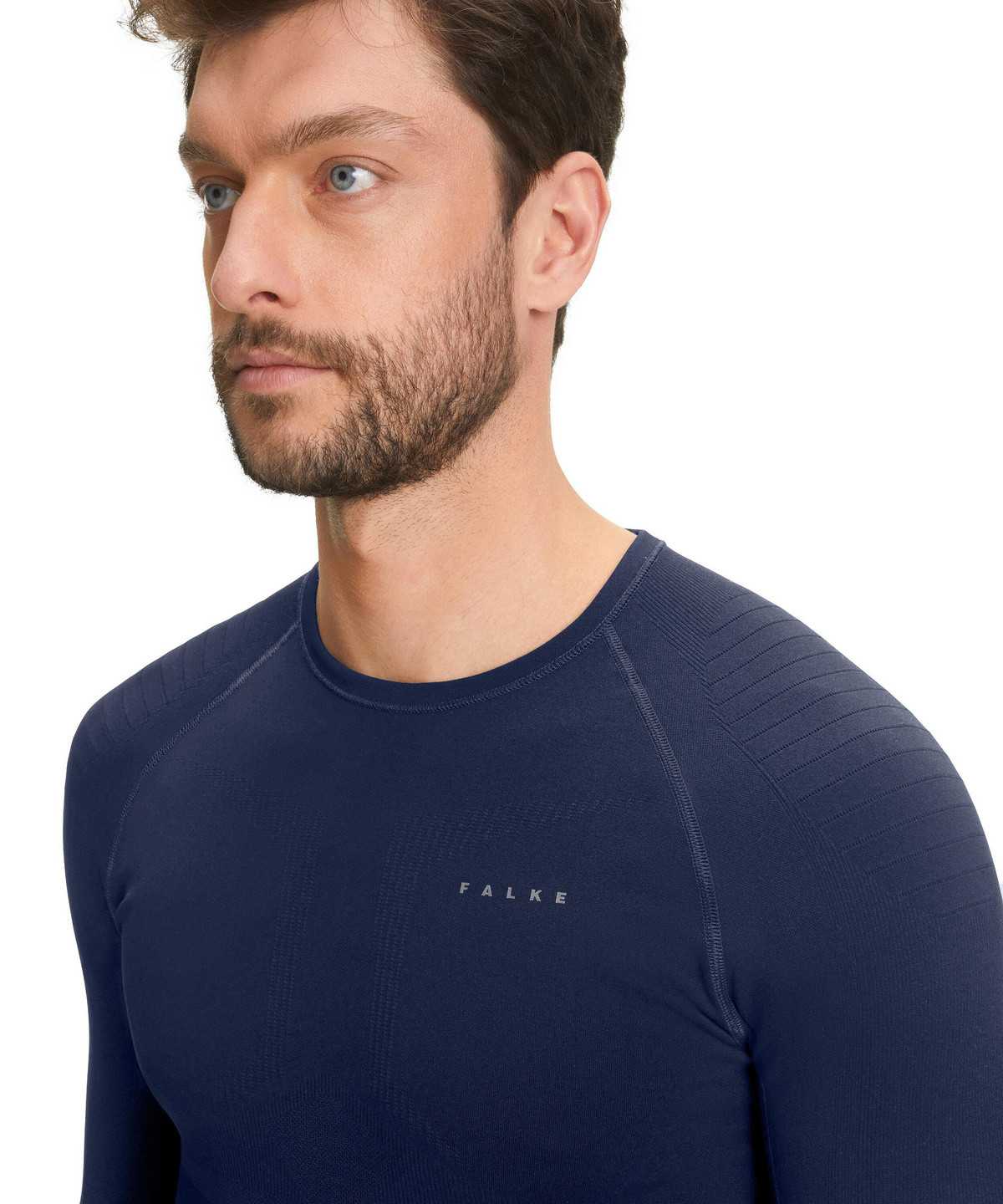 Falke Long sleeve shirt Maximum Warm Long Sleeve T-Shirts Heren Blauw | AJO-824539