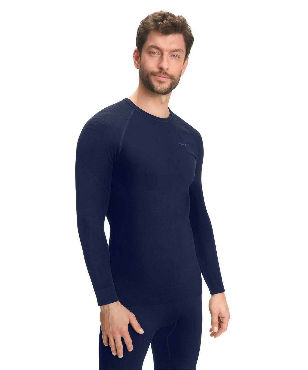 Falke Long sleeve shirt Maximum Warm Long Sleeve T-Shirts Heren Blauw | AJO-824539