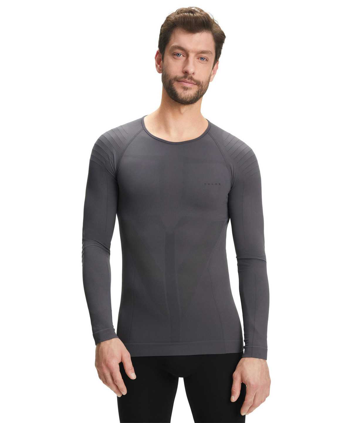 Falke Long sleeve shirt Warm Long Sleeve T-Shirts Heren Zwart | HZM-503816